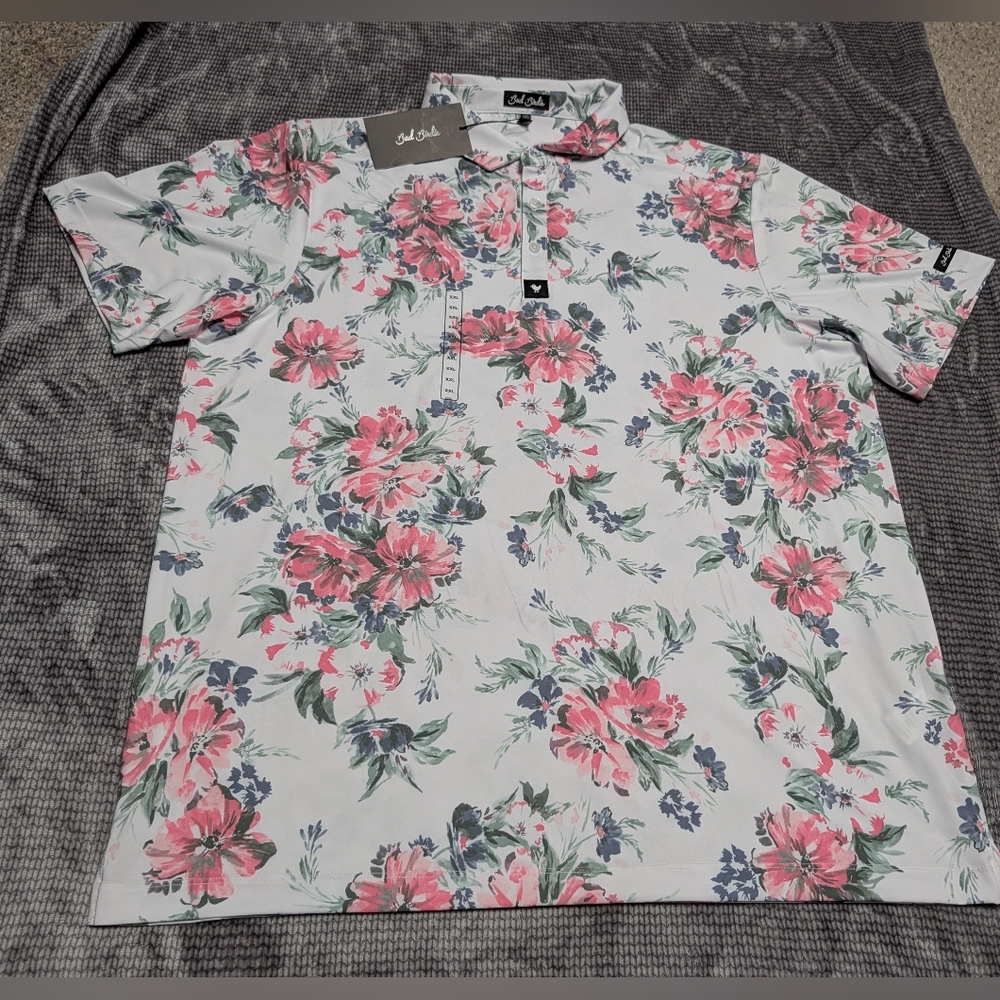 Bad Birdie Spring Showers Men's Golf Polo Sz: XXL NWT